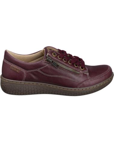 LAURA AZAÑA FREIZEITSCHUHE 28103 AUS BORDEAUXROTEM LEDER MIT SCHNÜRSENKELN UND REISSVERSCHLUSS ROJO