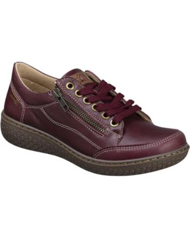 LAURA AZAÑA FREIZEITSCHUHE 28103 AUS BORDEAUXROTEM LEDER MIT SCHNÜRSENKELN UND REISSVERSCHLUSS ROJO