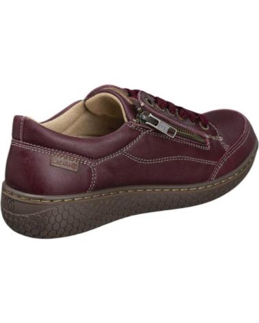 LAURA AZAÑA FREIZEITSCHUHE 28103 AUS BORDEAUXROTEM LEDER MIT SCHNÜRSENKELN UND REISSVERSCHLUSS ROJO