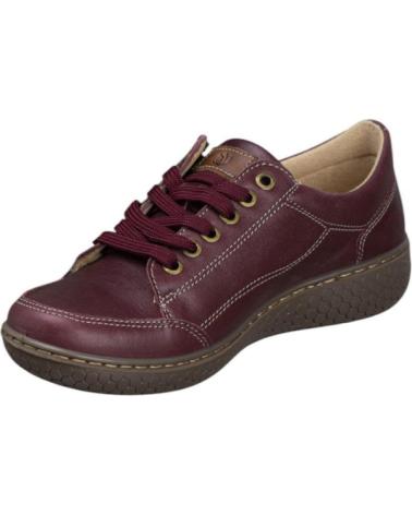LAURA AZAÑA FREIZEITSCHUHE 28103 AUS BORDEAUXROTEM LEDER MIT SCHNÜRSENKELN UND REISSVERSCHLUSS ROJO