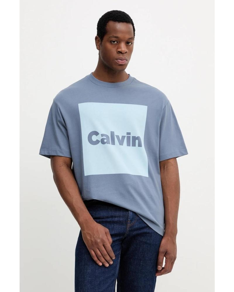 CALVIN KLEIN CAMISETA LOGO CUADRADO LV04RD813G AZUL AZUL
