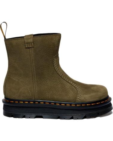DR. MARTENS ZEBZAG FLACHE STIEFELETTEN GRÜN VERDE