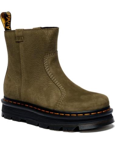 DR. MARTENS ZEBZAG FLACHE STIEFELETTEN GRÜN VERDE
