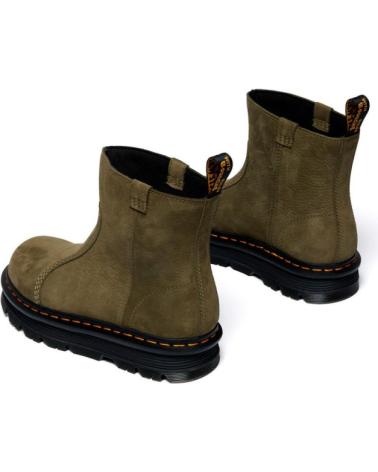 DR. MARTENS ZEBZAG FLACHE STIEFELETTEN GRÜN VERDE