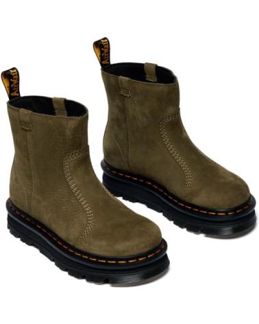 DR. MARTENS ZEBZAG FLACHE STIEFELETTEN GRÜN VERDE