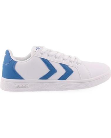 HUMMEL ZAPATILLAS DERBY COURT JR BLANCO CON AZUL WHITE-TRUE