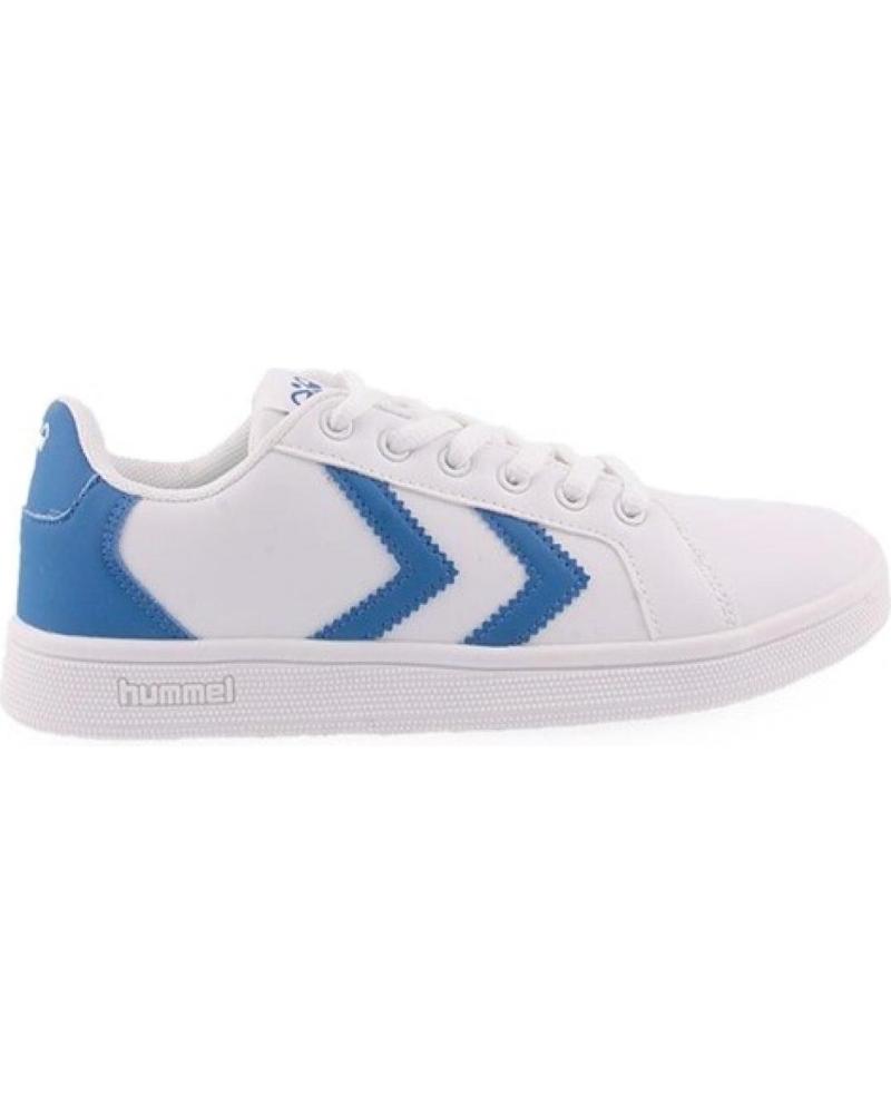 HUMMEL ZAPATILLAS DERBY COURT JR BLANCO CON AZUL WHITE-TRUE HUMMEL ZAPATILLAS DERBY COURT JR BLANCO CON AZUL WHITE-TRUE