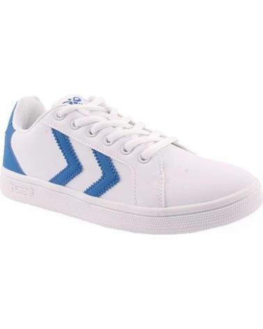 HUMMEL ZAPATILLAS DERBY COURT JR BLANCO CON AZUL WHITE-TRUE HUMMEL ZAPATILLAS DERBY COURT JR BLANCO CON AZUL WHITE-TRUE