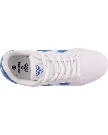 HUMMEL ZAPATILLAS DERBY COURT JR BLANCO CON AZUL WHITE-TRUE HUMMEL ZAPATILLAS DERBY COURT JR BLANCO CON AZUL WHITE-TRUE