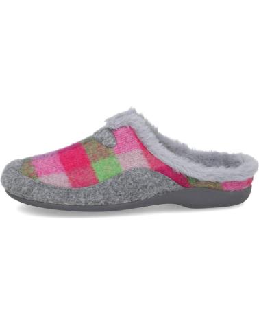 GARZON 7450-300 FUXIA KARIERTE WARME HAUSSCHUHE FUXIA