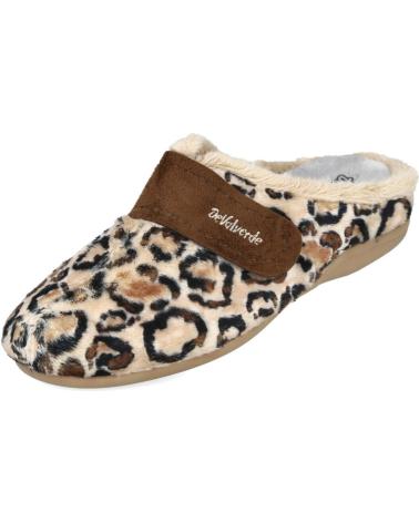 DEVALVERDE 6084 ZAPATILLAS DE CASA MUJER BEIG