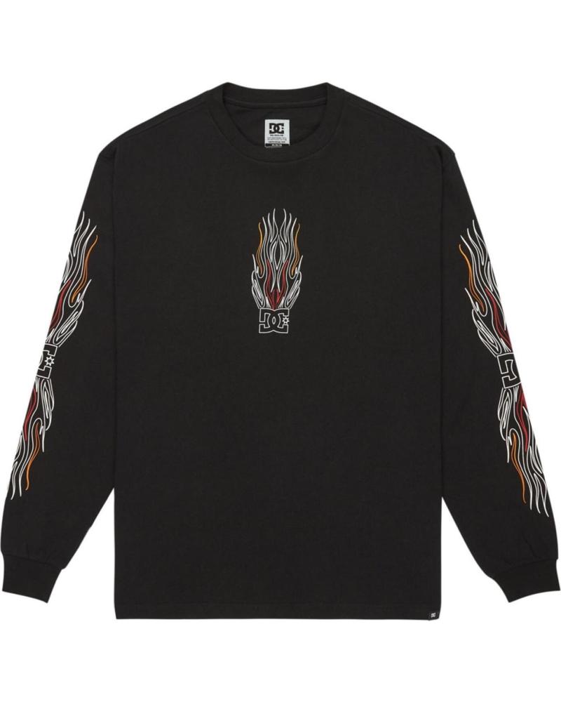DC SHOES MAGLIA A MANICHE LUNGHE BURN OUT HLS NERA NAN