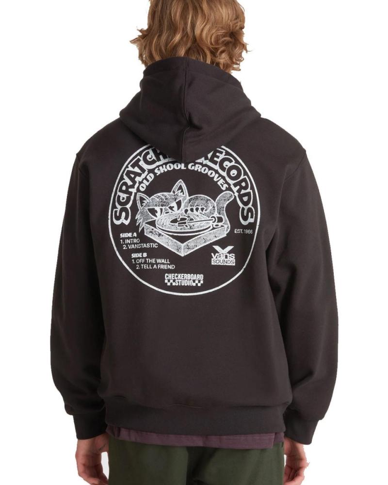 VANS SCRATCHED RECORDS PULLOVER HOODIE BLACK NAN