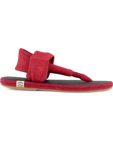 NALHO NA0009 RED TOE-POST SANDALS RED