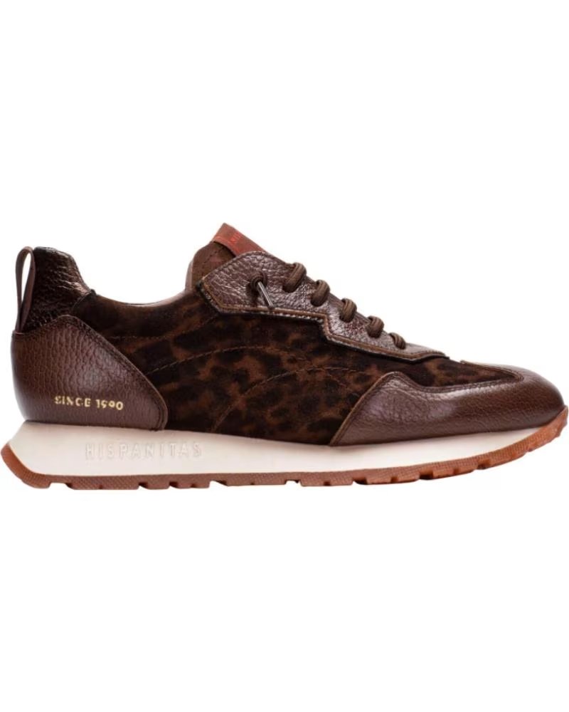 HISPANITAS Zapatillas 151-Chi254312 en marron para mujer C012 LEOPARD
