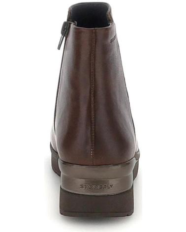 BOTTINES STONEFLY CREAM-64 EN CUIR MARRON AVEC FERMETURE ÉCLAIR LATÉRALE MARRON