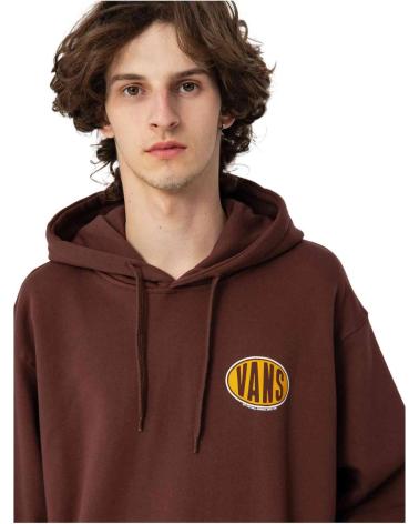 VANS OFF THE WALL BROWN HOODIE WITH OVAL LOGO MARRóN