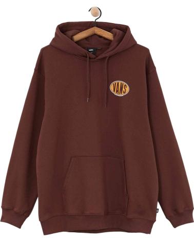 VANS OFF THE WALL BROWN HOODIE WITH OVAL LOGO MARRóN