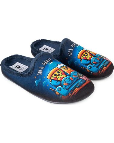 MARPEN SLIPPERS SOFA BLANKET & MOVIE BEER DESIGN BLUE AZUL