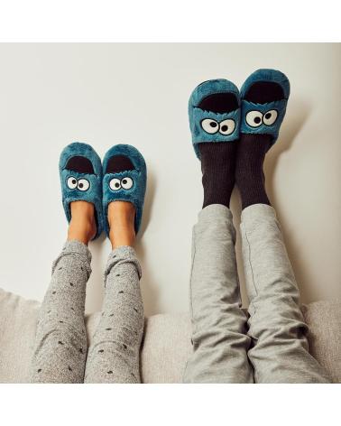 MARPEN HAUSSCHUHE - KRÜMELMONSTER DESIGN BLAU AZAFATE