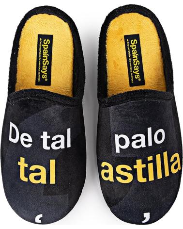 MARPEN ZAPATILLAS DE ESTAR POR CASA -DE TAL PALO TAL ASTILLA - NEGRO