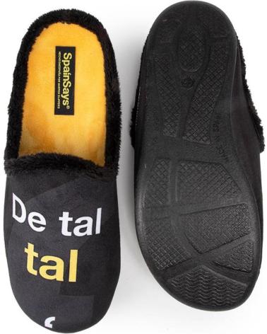 MARPEN ZAPATILLAS DE ESTAR POR CASA -DE TAL PALO TAL ASTILLA - NEGRO
