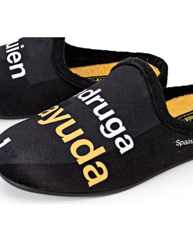 MARPEN ZAPATILLAS DE ESTAR POR CASA -A QUIEN MADRIGA DIOS LE AYUDA NEGRO