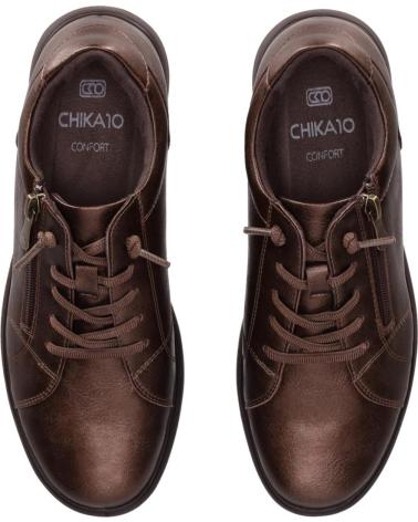 CHIKA10 STELAR 4001 BRONZE SNEAKERS WITH SIDE ZIPPER BRONCE-BRONZE