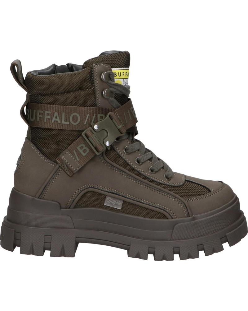 BUFFALO ASPHA COM1 VEGAN NUBUCK-NYLON KHAKI STIEFELETTEN 1622160 NUBUCK-NYLON KHAKI