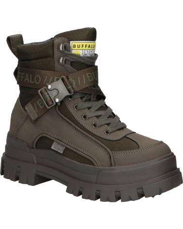 BUFFALO ASPHA COM1 VEGAN NUBUCK-NYLON KHAKI STIEFELETTEN 1622160 NUBUCK-NYLON KHAKI