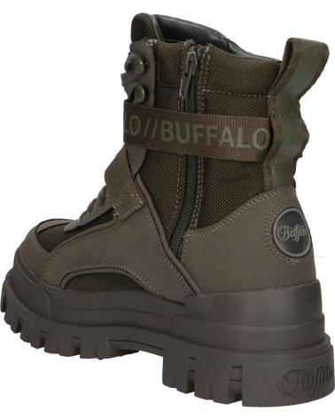 BUFFALO ASPHA COM1 VEGAN NUBUCK-NYLON KHAKI STIEFELETTEN 1622160 NUBUCK-NYLON KHAKI