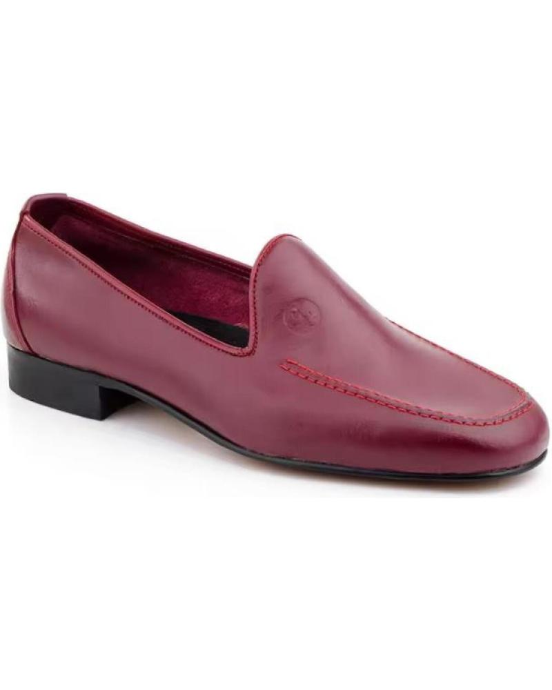 NIKKOE MOCASSINS EN CUIR ROUGES ROJO
