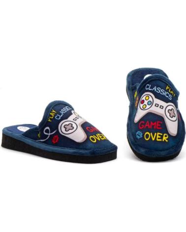 PANTOFOLE JAM CHIUSE DESIGN VIDEOGIOCO BLU AZUL