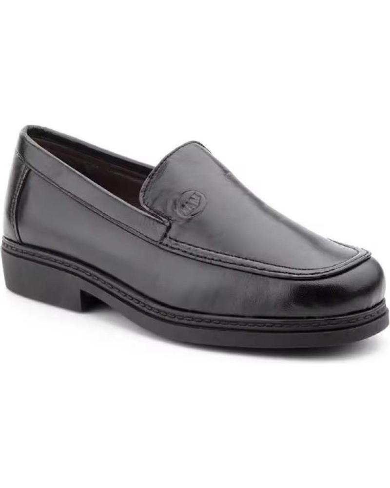 IBERICO SHOES MOCASSIN CLASSIQUE EN CUIR À TALON CONFORT NOIR NEGRO