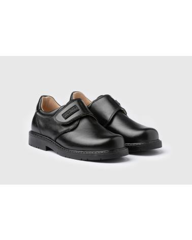 ANGELITOS SAPATOS ESCOLARES CLÁSSICOS DE PELE COM VELCRO - PRETO NEGRO