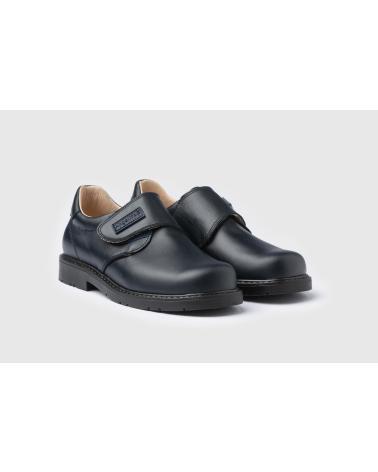 ANGELITOS SAPATOS ESCOLARES CLÁSSICOS DE PELE COM VELCRO - AZUL MARINHO AZUL