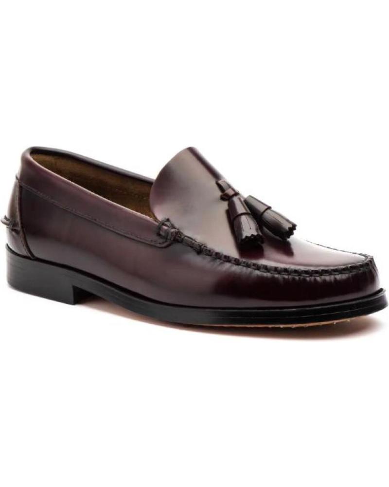 JAM LEATHER LOAFERS WITH TASSELS AND LEATHER SOLE - CLASSIC BLUE AZUL