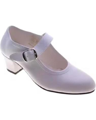 FLAMENCO-SCHUHE PASOS DE BAILE MODELL WEISS - HERGESTELLT IN SPANIEN BLANCO