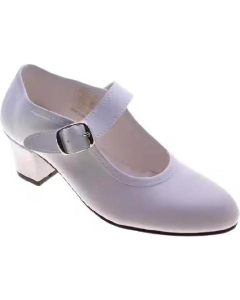 FLAMENCO-SCHUHE PASOS DE BAILE MODELL WEISS - HERGESTELLT IN SPANIEN BLANCO