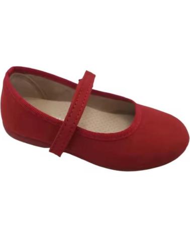 CONDIZ RED FABRIC MARY JANES WITH VELCRO STRAP - SIZES 20 TO 38 ROJO