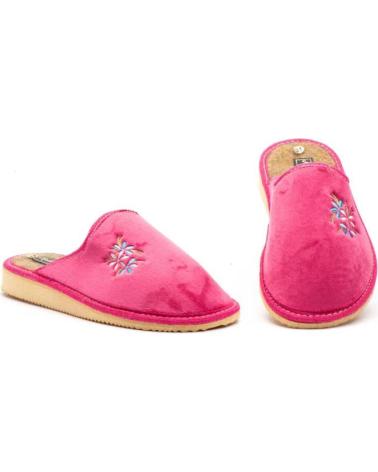 PANTOFOLE CHIUSE JAM MODELLO H CON RICAMO FLOREALE ROSA FUCSIA MORADO