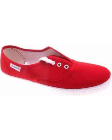 SCARPE JAVER CLASSICHE IN TELA ROSSE FABBRICATE IN SPAGNA ROJO