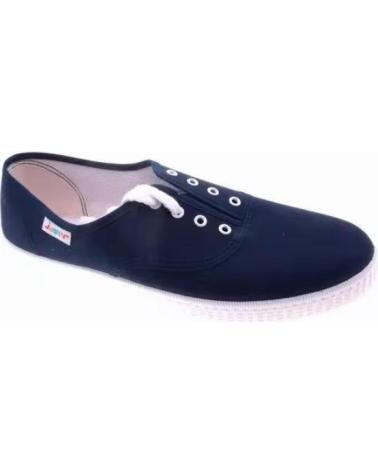 SCARPE JAVER CLASSICHE IN TELA BLU FABBRICATE IN SPAGNA AZUL
