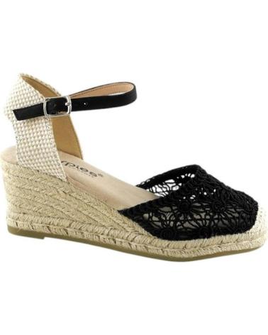 AMARPIES VALENCIANA DE MUJER CON CUNA DE YUTE ZAPATO COMODO MODELO 28 NEGRO