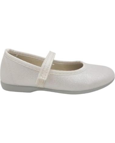 CONDIZ WHITE MARY JANE SHOES WITH VELCRO CLOSURE BLANCO