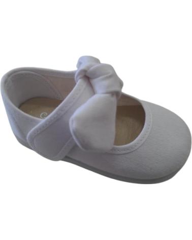 MOCASSINO IN TELA CONDIZ MODELLO 9 CON FIOCCO - BIANCO (TAGLIE 19-27) BLANCO