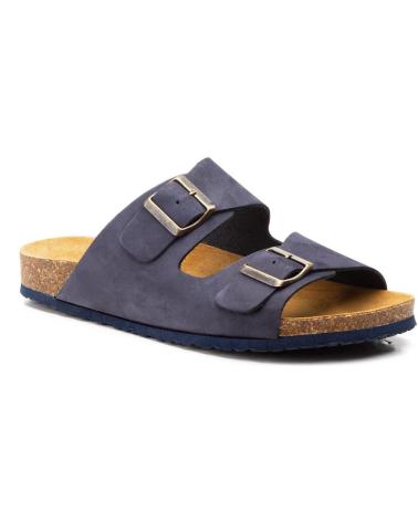 MORXIVA SANDALO BIO IN PELLE CON FIBBIE - MODELLO 8020 BLU AZUL