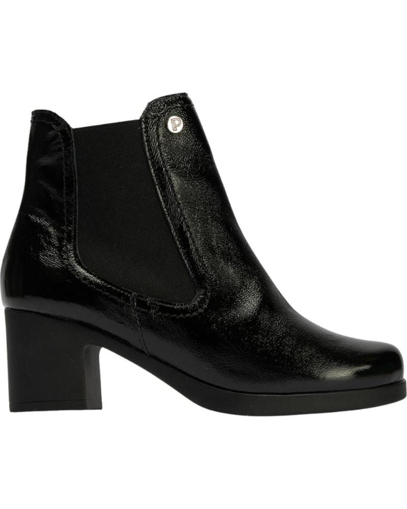PITILLOS STIVALETTO CHELSEA PELLE VERNICIATA NERA NEGRO