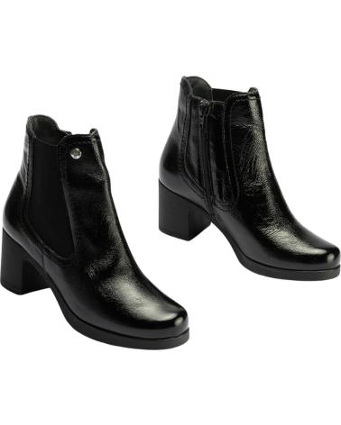 PITILLOS STIVALETTO CHELSEA PELLE VERNICIATA NERA NEGRO
