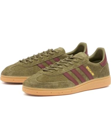 BASKETS ADIDAS HANDBALL SPEZIAL JQ8297 EN DAIM VERT OLIVE ET DÉTAILS MARRON OLIVE
